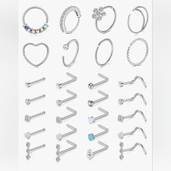 Jewelry - Nose Ring Set 28pcs Surgical Steel